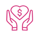 hands holding heart icon